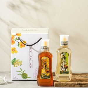 자연그대로의 천연 벌꿀 한벌꿀(아카시아꿀&야생화꿀 500g x 2종세트)